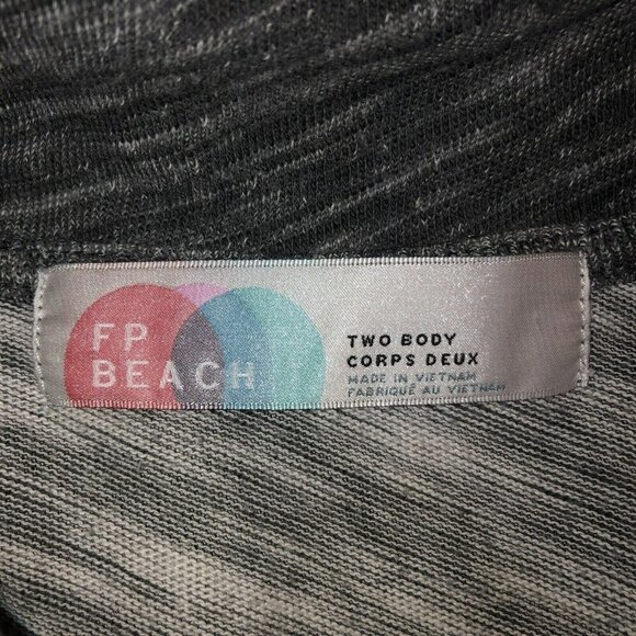 Free People FP Beach Gray Cocoon Cowl Neck Pullover Sweater Body Shirt Top - Picture 7 of 9